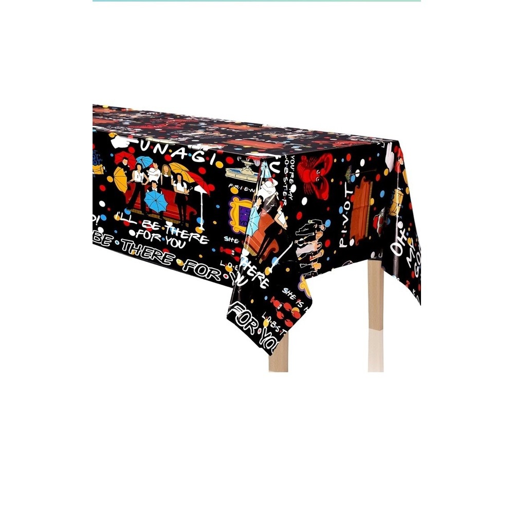 3 Pcs Friends Party Tablecloths 87x51 Rectangular Plastic Table Covers Parrtty